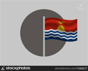 Kiribati National flag. original color and proportion. Simply vector illustration background, from all world countries flag set for design, education, icon, icon, isolated object and symbol for data visualisation