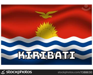 Kiribati National flag. original color and proportion. Simply vector illustration background, from all world countries flag set for design, education, icon, icon, isolated object and symbol for data visualisation