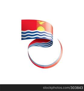 Kiribati national flag, vector illustration on a white background. Kiribati flag, vector illustration on a white background