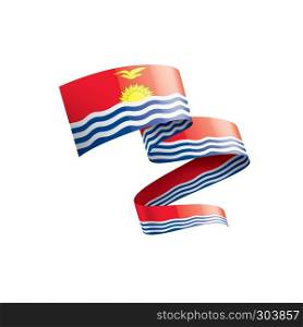 Kiribati national flag, vector illustration on a white background. Kiribati flag, vector illustration on a white background