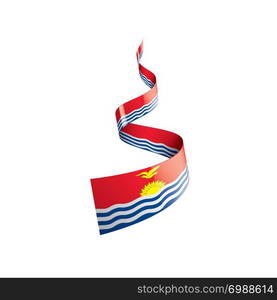 Kiribati national flag, vector illustration on a white background. Kiribati flag, vector illustration on a white background