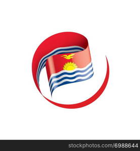 Kiribati national flag, vector illustration on a white background. Kiribati flag, vector illustration on a white background