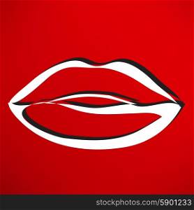 Kiss lips lipstick icon passion symbol
