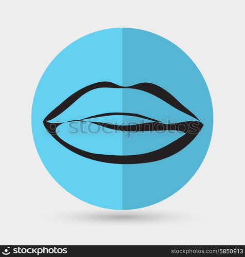 Kiss lips lipstick icon passion symbol people