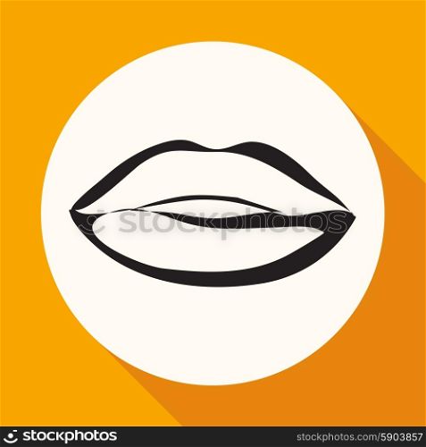 Kiss lips lipstick icon passion symbol people