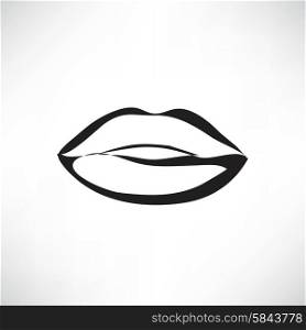 Kiss lips vector lipstick icon passion symbol people