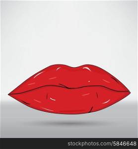 Kiss lips vector lipstick icon passion symbol people