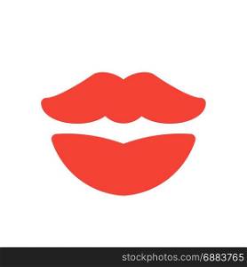 kiss mark, icon on isolated background,