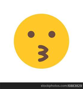 kissing emoji, icon on isolated background,