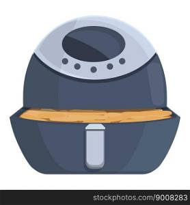 Kitchen air fryer icon cartoon vector. Cook food. Hot meal. Kitchen air fryer icon cartoon vector. Cook food