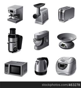 kitchen appliances icon set