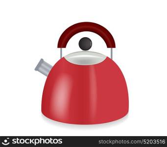 Kitchen appliances. Red Electric kettle. Vector Illustration EPS10. Kitchen appliances. Red Electric kettle. Vector Illustration.