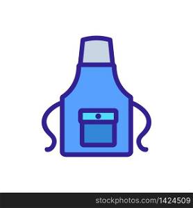 kitchen apron in main point icon vector. kitchen apron in main point sign. color symbol illustration. kitchen apron in main point icon vector outline illustration