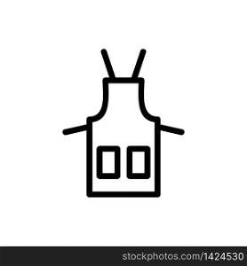 kitchen apron with two pockets icon vector. kitchen apron with two pockets sign. isolated contour symbol illustration. kitchen apron with two pockets icon vector outline illustration