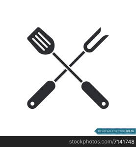 Kitchen Cook Utensils Icon Vector Template Illustration Design