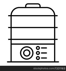 Kitchen cooker icon. Outline kitchen cooker vector icon for web design isolated on white background. Kitchen cooker icon, outline style