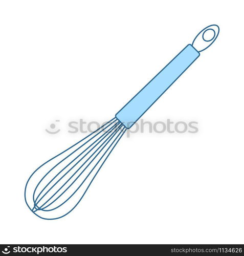 Kitchen Corolla Icon. Thin Line With Blue Fill Design. Vector Illustration.