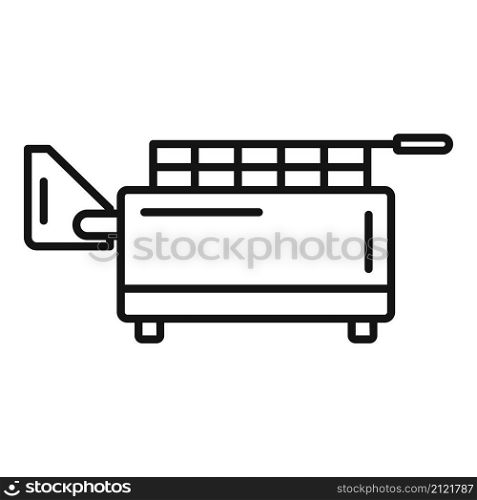Kitchen deep fryer icon outline vector. Fry basket. Oil machine. Kitchen deep fryer icon outline vector. Fry basket