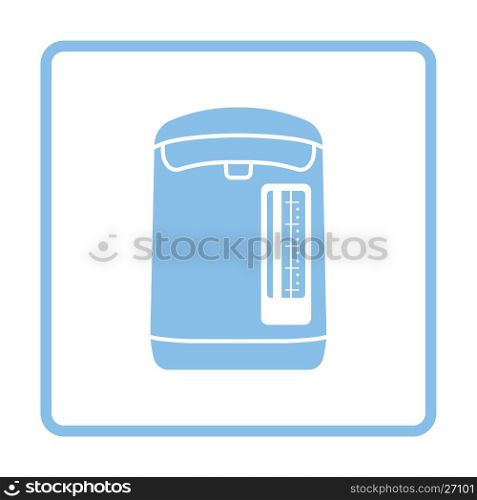 Kitchen electric kettle icon. Blue frame design. Vector illustration.