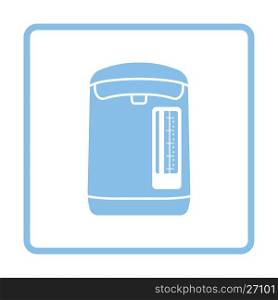 Kitchen electric kettle icon. Blue frame design. Vector illustration.