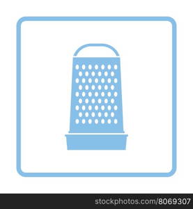 Kitchen grater icon. Blue frame design. Vector illustration.