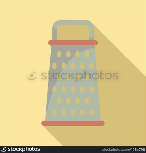 Kitchen grater icon. Flat illustration of kitchen grater vector icon for web design. Kitchen grater icon, flat style
