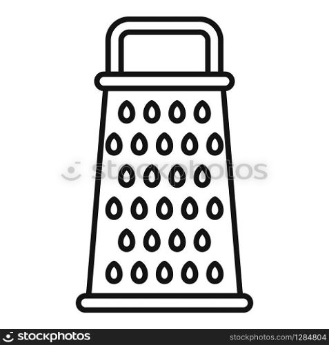 Kitchen grater icon. Outline kitchen grater vector icon for web design isolated on white background. Kitchen grater icon, outline style