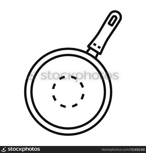 Kitchen griddle icon. Outline kitchen griddle vector icon for web design isolated on white background. Kitchen griddle icon, outline style