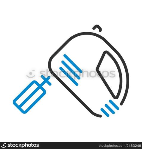 Kitchen Hand Mixer Icon. Editable Bold Outline With Color Fill Design. Vector Illustration.