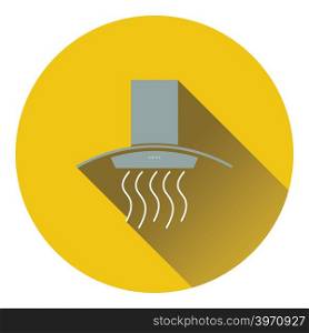 Kitchen hood icon. Flat design. Vector illustration.