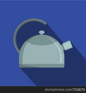 Kitchen kettle icon. Flat illustration of kitchen kettle vector icon for web. Kitchen kettle icon, flat style