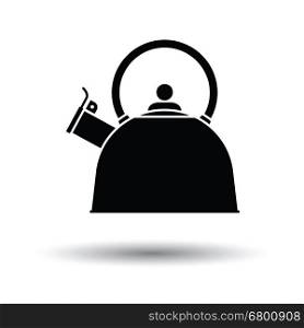 Kitchen kettle icon. White background with shadow design. Vector illustration.