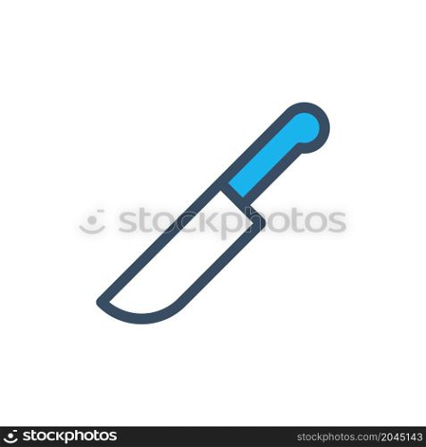 kitchen knife icon filled color