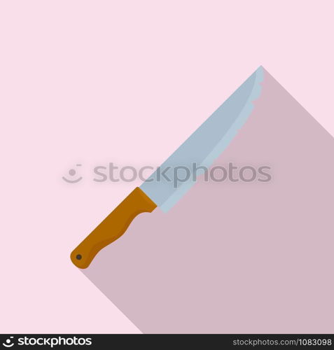 Kitchen knife icon. Flat illustration of kitchen knife vector icon for web design. Kitchen knife icon, flat style
