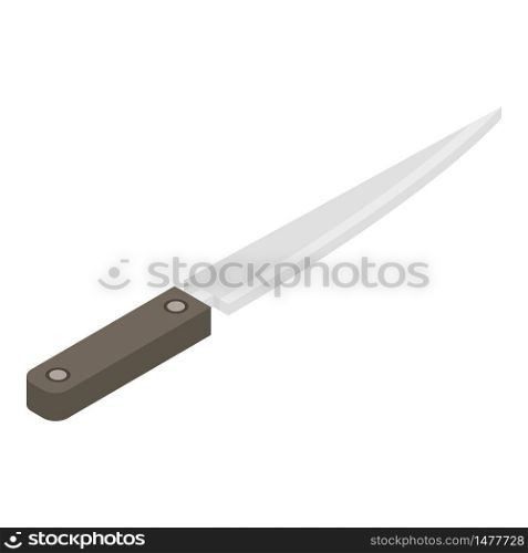 Kitchen knife icon. Isometric of kitchen knife vector icon for web design isolated on white background. Kitchen knife icon, isometric style