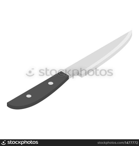 Kitchen knife icon. Isometric of kitchen knife vector icon for web design isolated on white background. Kitchen knife icon, isometric style