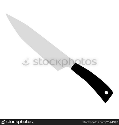 Kitchen knife icon on white background. knife sign. chef?s kitchen knife symbol. flat style.