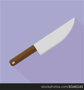 Kitchen knife in flat style. Kitchen accessory. Knife for cutting meat. Vector illustration. Stock image. EPS 10.. Kitchen knife in flat style. Kitchen accessory. Knife for cutting meat. Vector illustration. Stock image. 