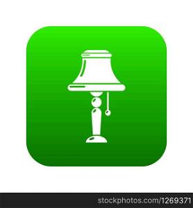 Kitchen lamp icon green vector isolated on white background. Kitchen lamp icon green vector