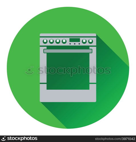 Kitchen main stove unit icon. Flat design. Vector illustration.