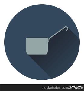 Kitchen pan icon. Flat design. Vector illustration.