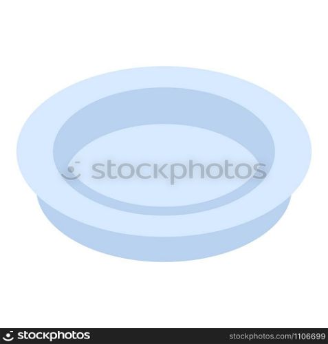Kitchen plate icon. Isometric of kitchen plate vector icon for web design isolated on white background. Kitchen plate icon, isometric style