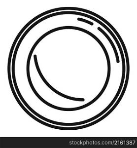 Kitchen plate icon outline vector. Food lunch. Empty plate. Kitchen plate icon outline vector. Food lunch