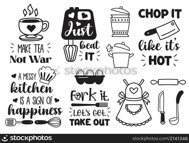 kitchen quote illustration Vector for banner, poster, flyer