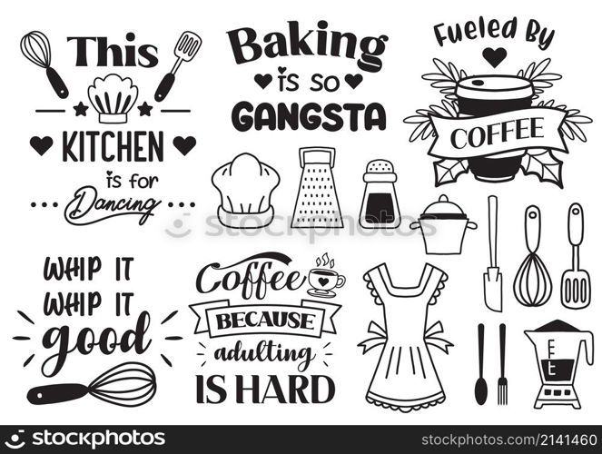 kitchen quote illustration Vector for banner, poster, flyer