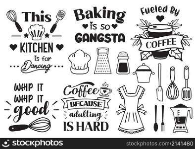 kitchen quote illustration Vector for banner, poster, flyer