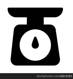 kitchen scale, icon on isolated background