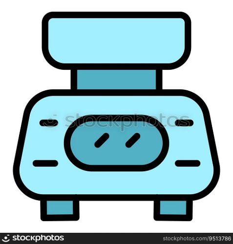Kitchen scales icon outline vector. Scale food. Weight balance color flat. Kitchen scales icon vector flat