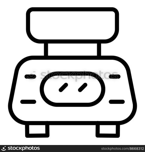 Kitchen scales icon outline vector. Scale food. Weight balance. Kitchen scales icon outline vector. Scale food
