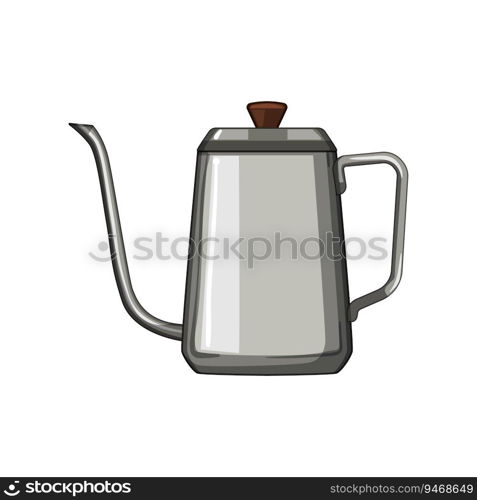 kitchen steel drip kettle cartoon. teapot cup, metal stainless, tea pot kitchen steel drip kettle sign. isolated symbol vector illustration. kitchen steel drip kettle cartoon vector illustration